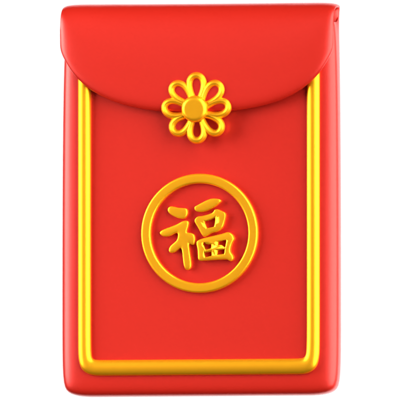 Chinesischer Umschlag 3D Icon