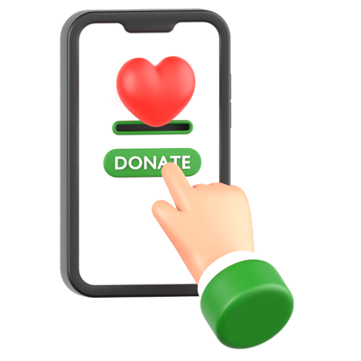 Online Donation 3D Icon 3D Graphic