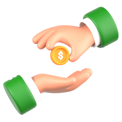 Giving Money 3D Icon 3D Graphic