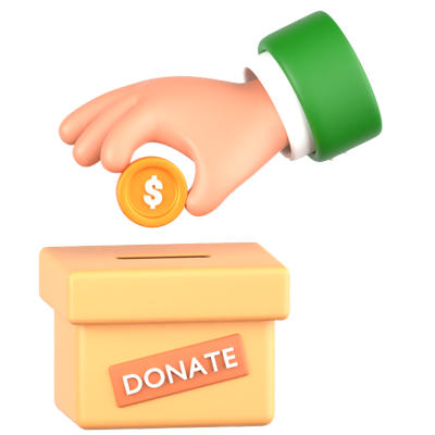 Donation Box 3D Icon 3D Graphic