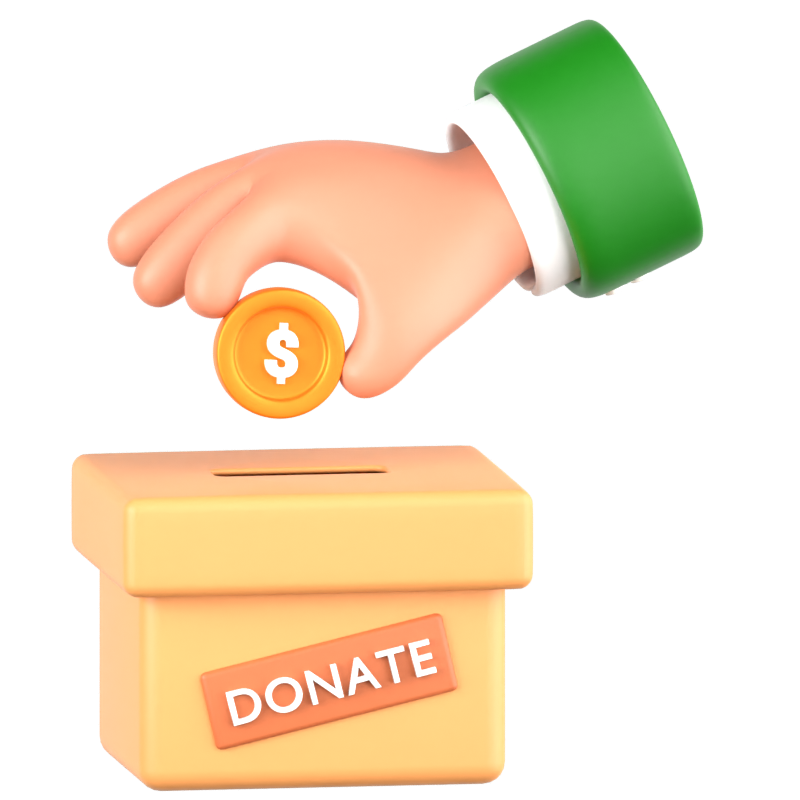 Donation Box 3D Icon 3D Graphic