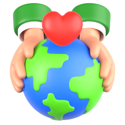 icono 3d de global charity 3D Graphic