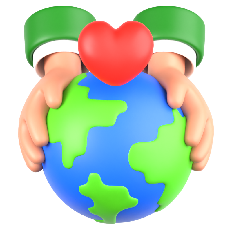 Global Charity 3D-Symbol