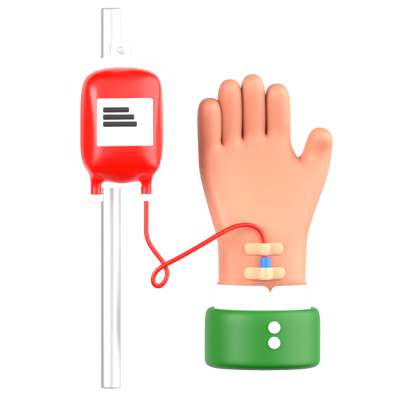 donación de sangre icono 3d 3D Graphic