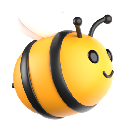 Honey Bee 3D Icon 3D Graphic