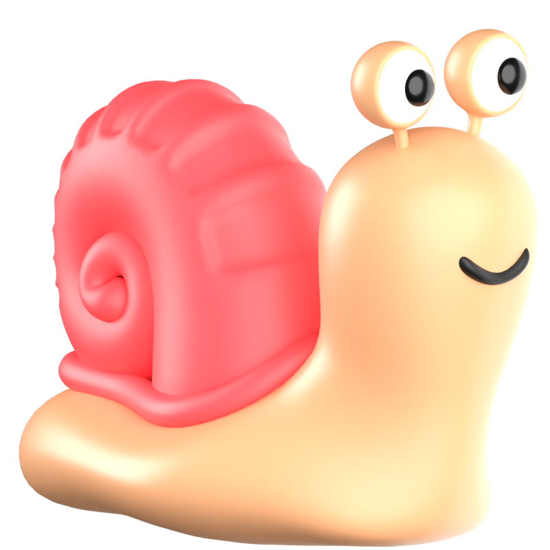 Snail 3D Icon 3D Graphic