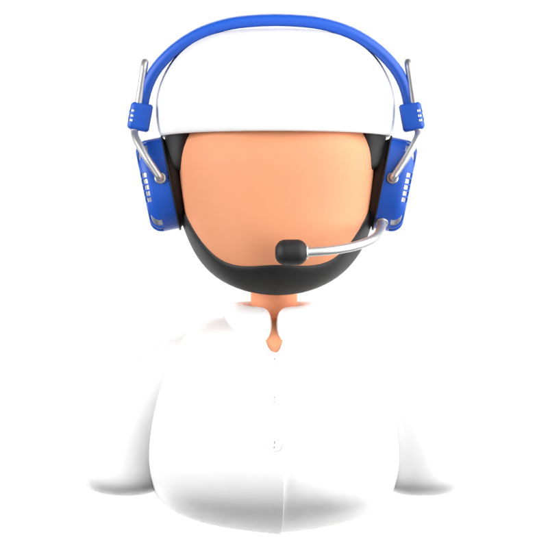 Moslem Male Customer Service 3D Icon