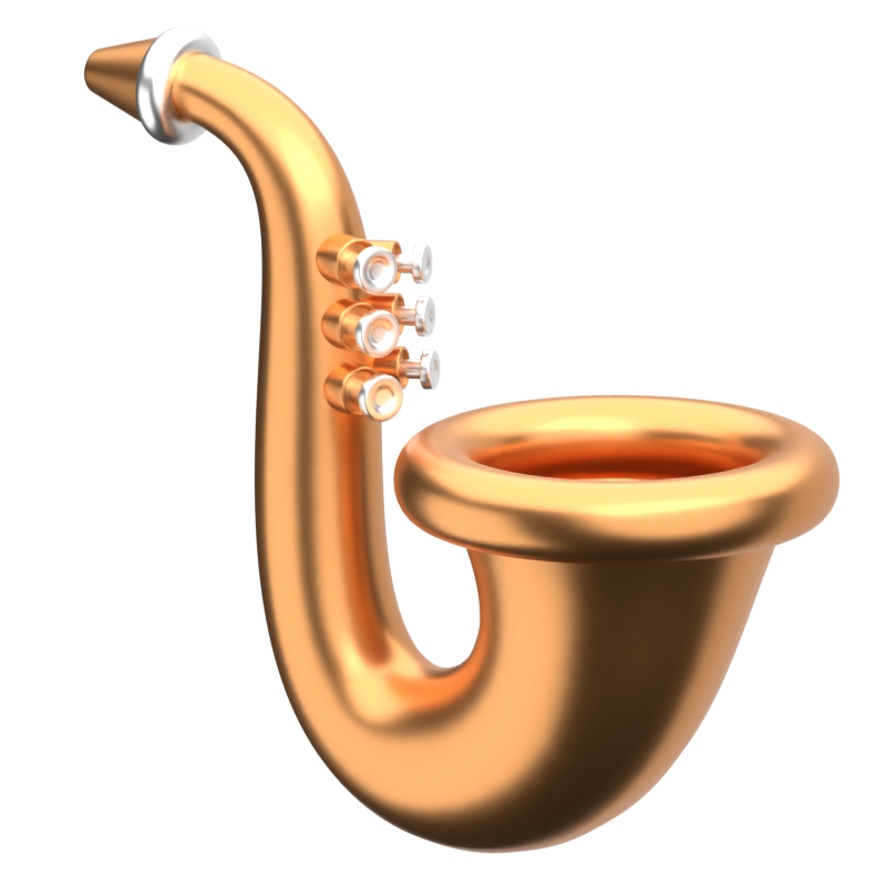 Saxophone 3D Icon 3D Graphic