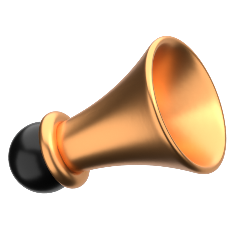 Small Horn Trumpet 3D Icon