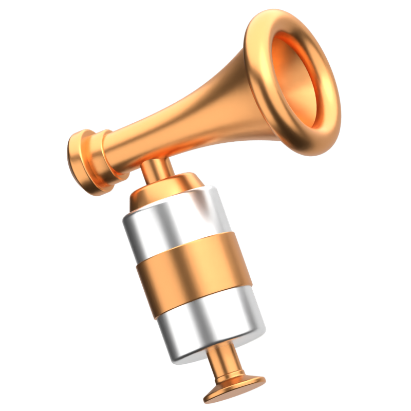 Medium Horn Trumpet 3D Icon  3D Graphic