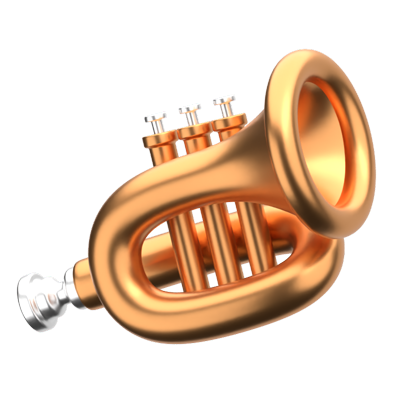 Flugel Horn Trumpet 3D Icon 3D Graphic