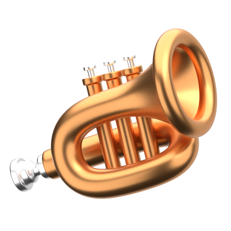 Flugel Horn Trumpet 3D Icon