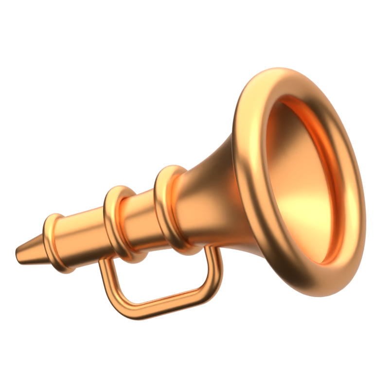 Short Trumpet 3D Icon 3D Graphic