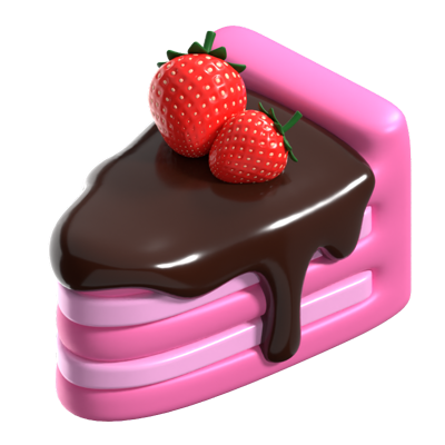 Cake Slice 3D Icon 3D Graphic