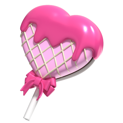 Heart Chocolate 3D Icon 3D Graphic