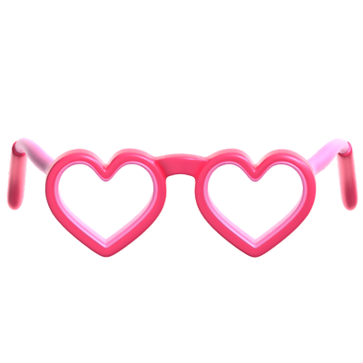 Love Glasses 3D Icon 3D Graphic