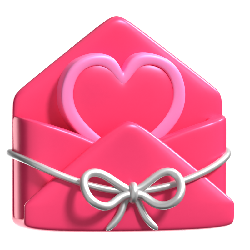 Mensaje de amor Icono 3D 3D Graphic