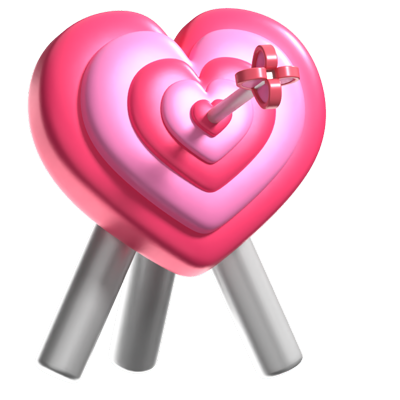 icono 3d love target 3D Graphic