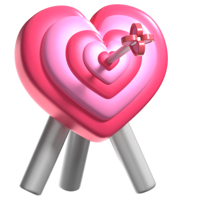 Icono 3D Love Target