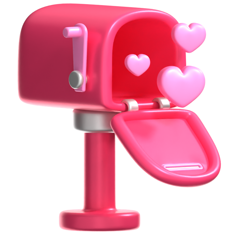 Love Mailbox 3D Icon 3D Graphic