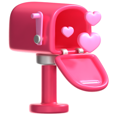 Love Mailbox 3D Icon 3D Graphic