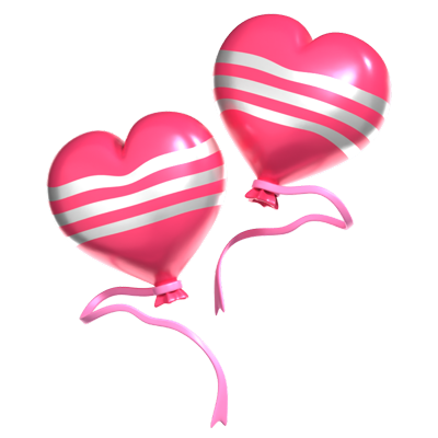 Love Balloon 3D Icon 3D Graphic