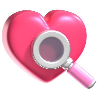 Find Love 3D Icon 3D Graphic