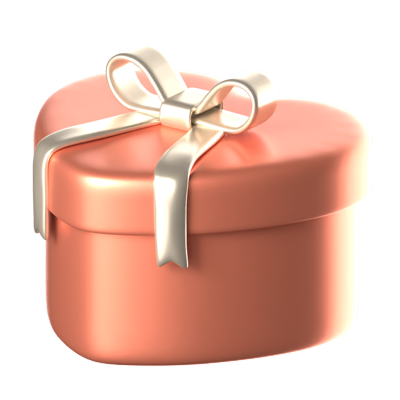 Simple Love Giftbox 3D Icon 3D Graphic