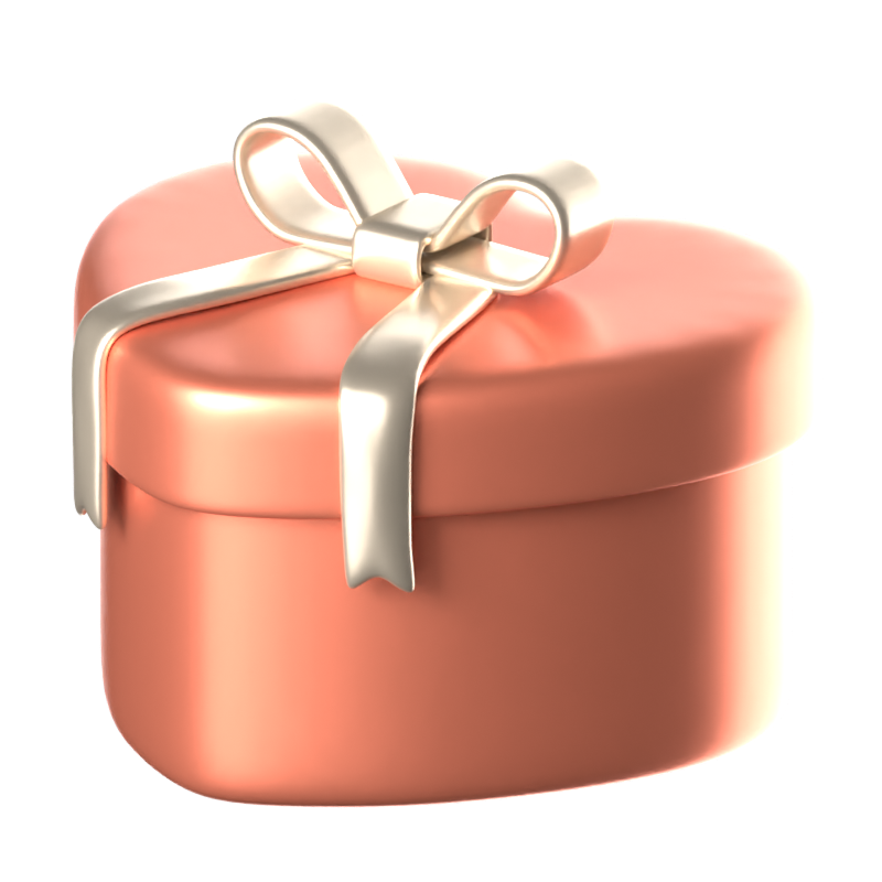 Einfache Liebe Geschenkbox 3D Icon 3D Graphic