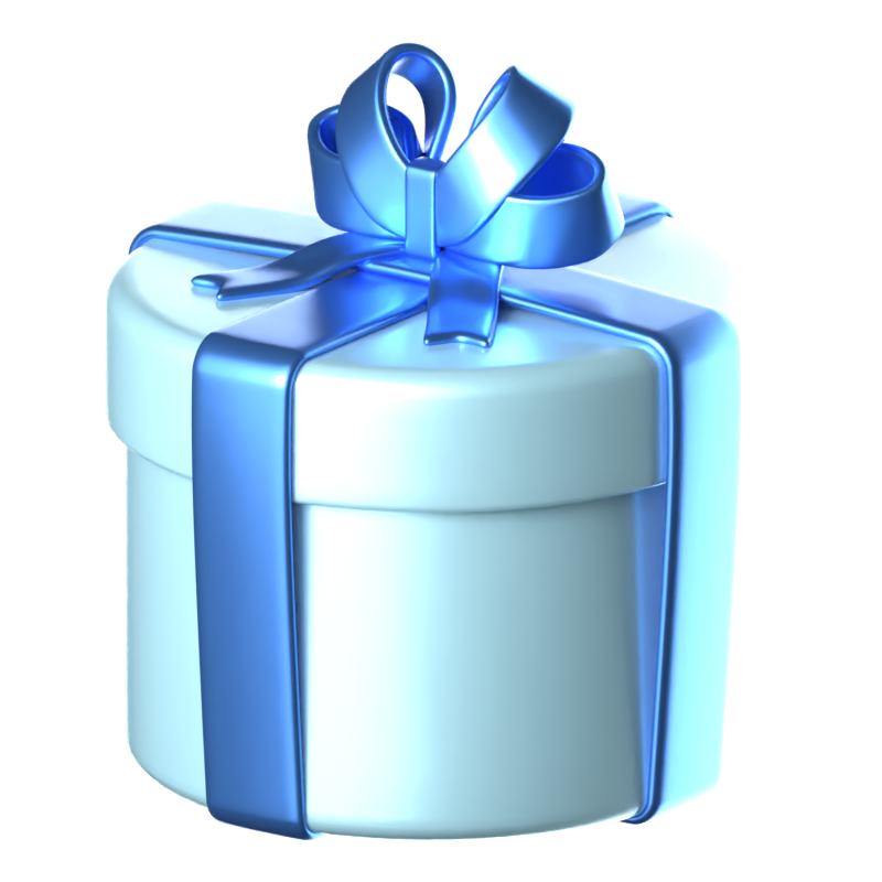 Cylinder Giftbox 3D Icon