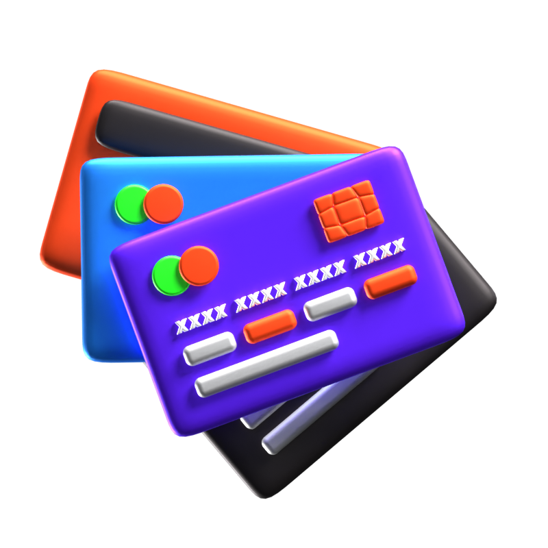 Pago con tarjeta Icono 3D 3D Graphic