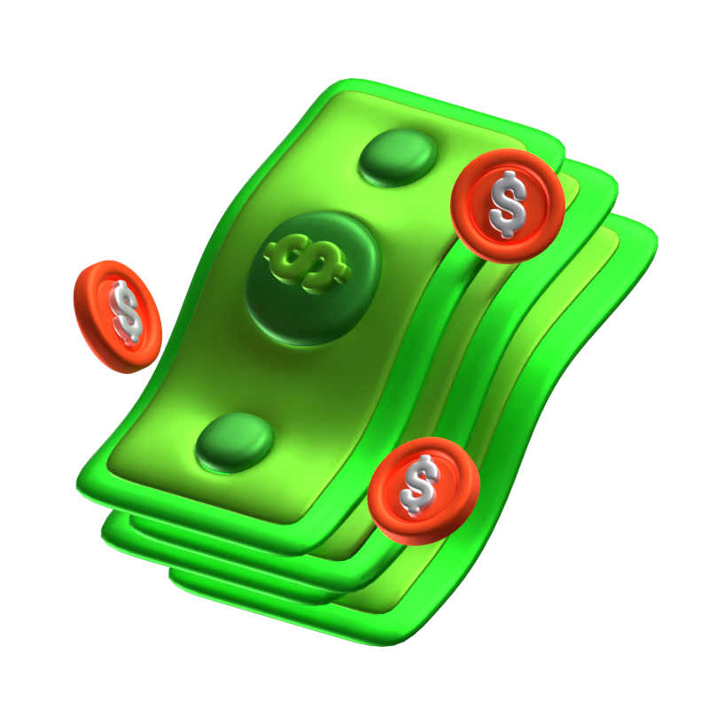 Geldscheine 3D Icon