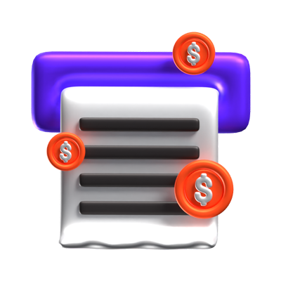 Financial Report 3D Icon 3D Graphic