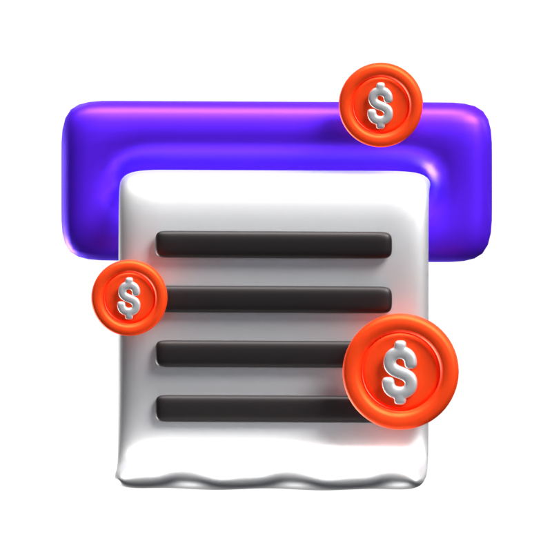 Financial Report 3D Icon 3D Graphic