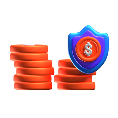 Finanzielle Sicherheit 3D Icon 3D Graphic