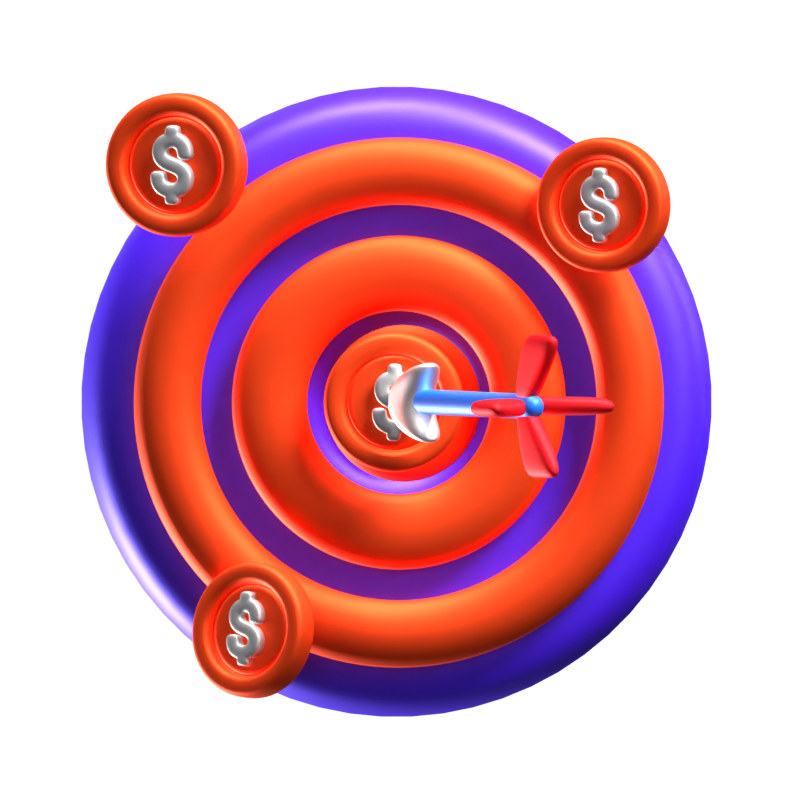 Finanzielles Ziel 3D Icon