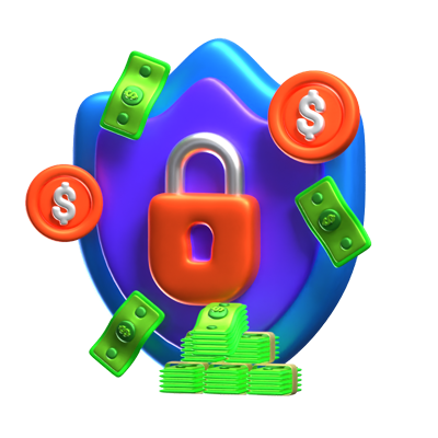 Money Protection 3D Icon 3D Graphic