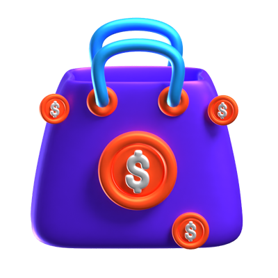 Money Pouchette 3D Icon 3D Graphic