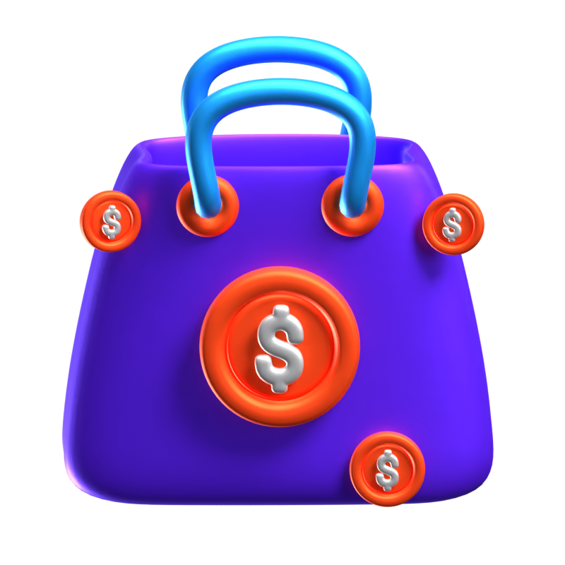 Geld Pouchette 3D Icon 3D Graphic