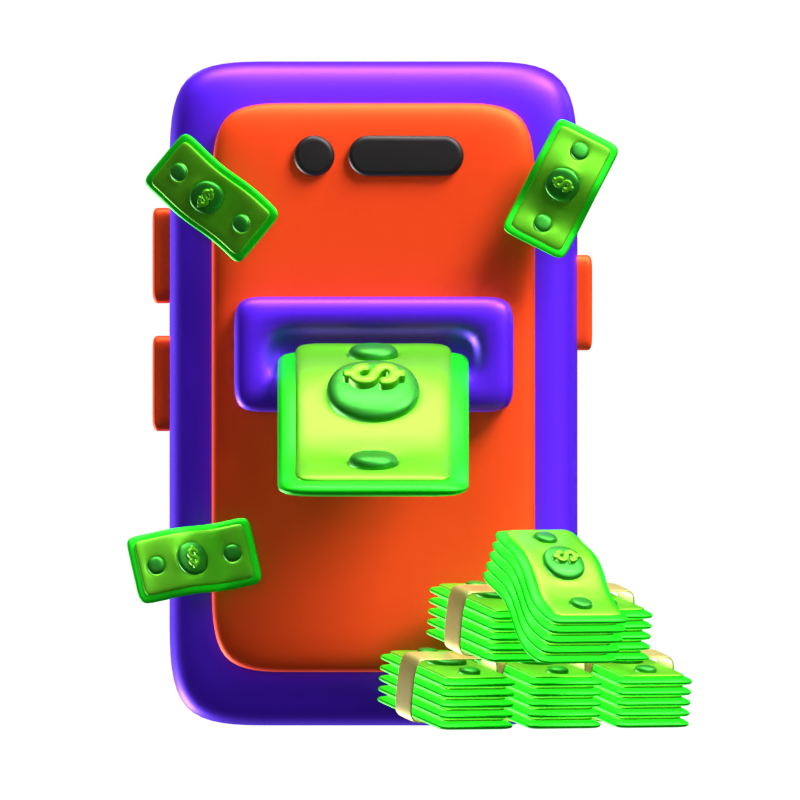 Online Transaction 3D Icon 3D Graphic