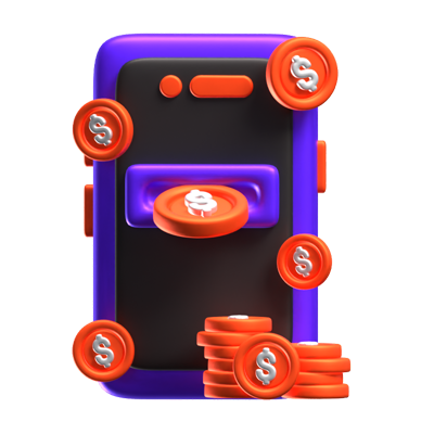 Online Money Transfer 3D Icon 3D Graphic