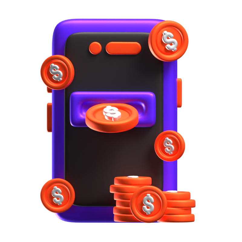 Online Money Transfer 3D Icon