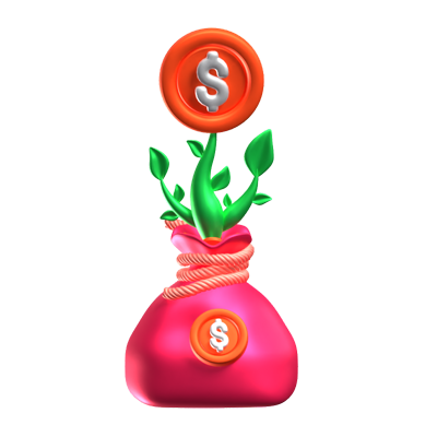 Dollar Plant 3D Icon 3D Graphic