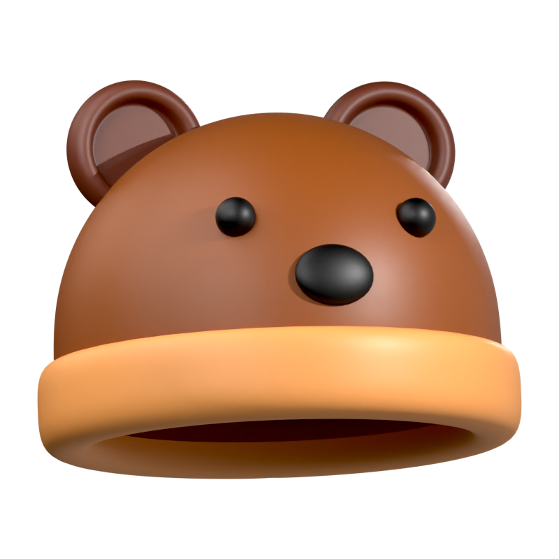 Bear Hat 3D Icon 3D Graphic