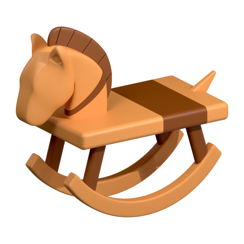 Pferd Stuhl 3D Icon 3D Graphic