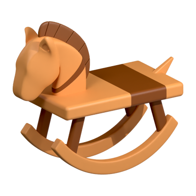 Horse Chair 3D Icon 3D Graphic