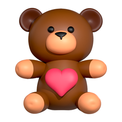 Bear Doll 3D Icon 3D Graphic