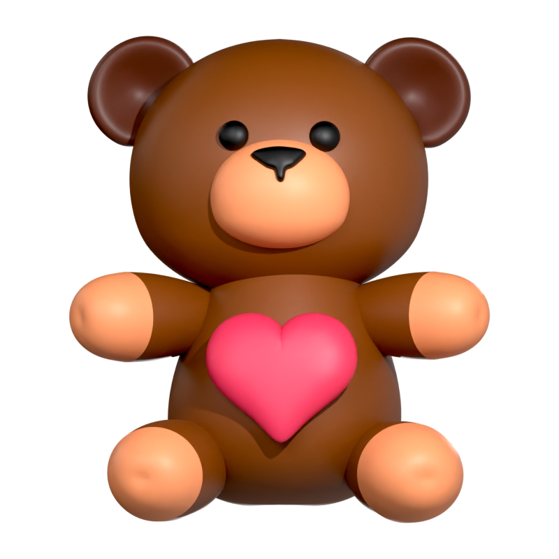 Bear Doll 3D Icon