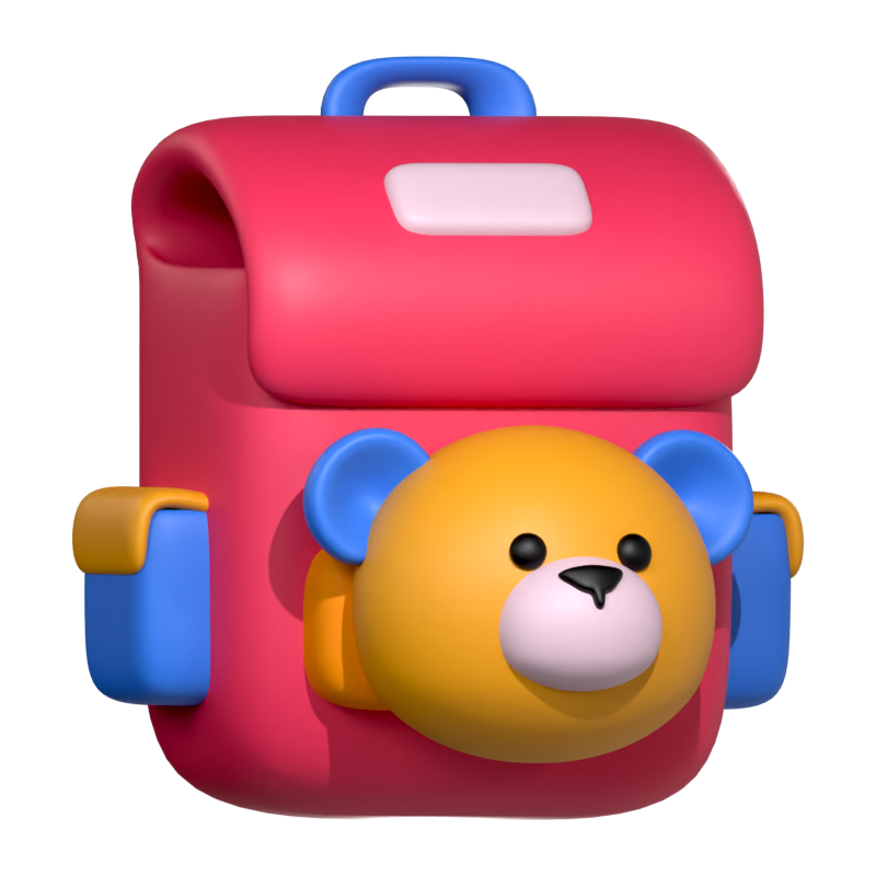 Bear Backpack 3D Icon 3D Graphic