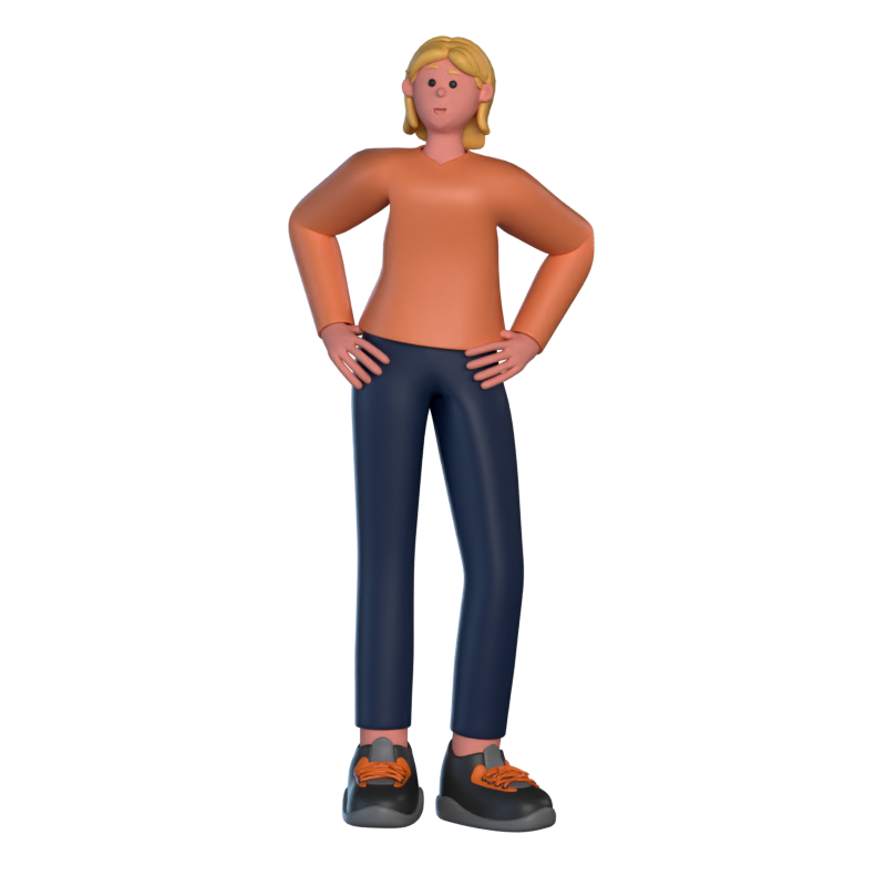 Casual Girl 3D Character